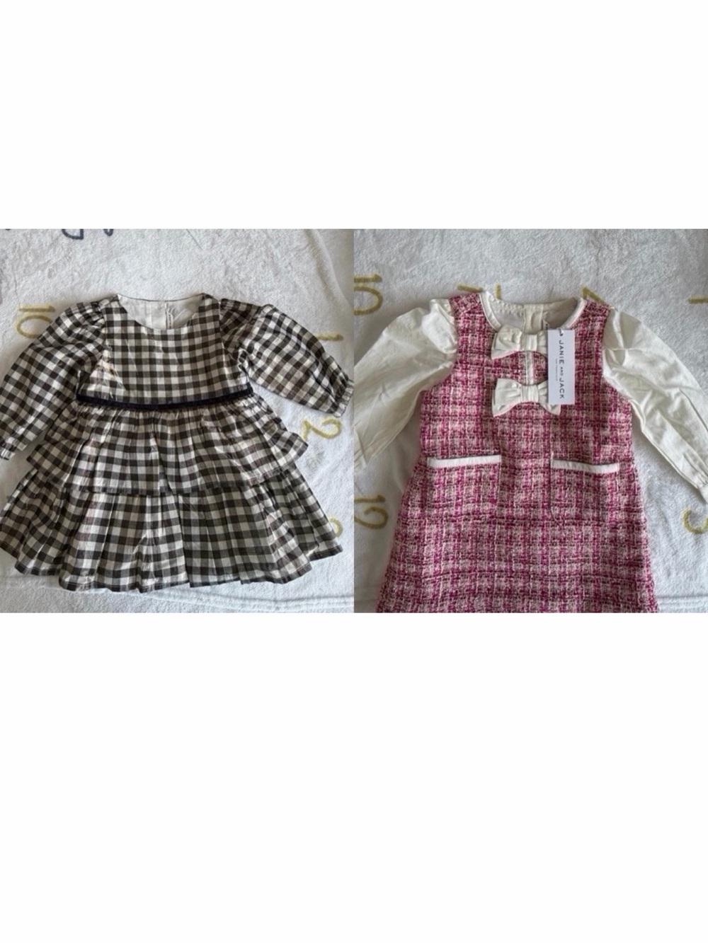 Janie and Jack 6-12M baby girl long sleeve dress 2 pack